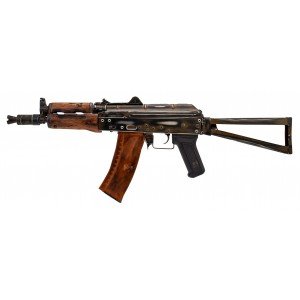 AKS74U Real Wood Electric Blowback Rifle Battleworn